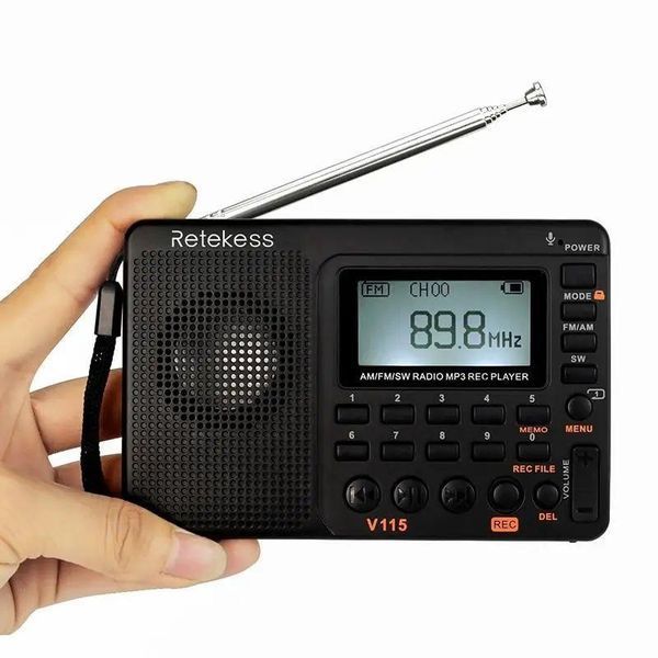 Радіоприймач&nbsp;RETEKESS V115 | FM радіо | MP3 плеєр | диктофон 16-32 фото