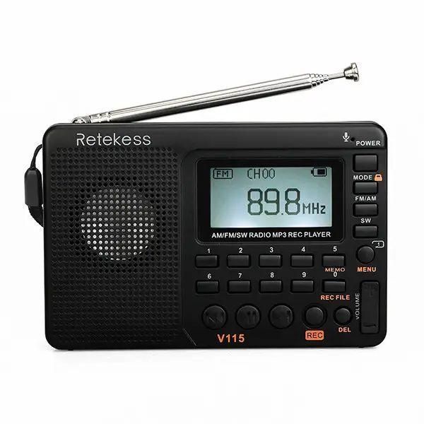 Радіоприймач&nbsp;RETEKESS V115 | FM радіо | MP3 плеєр | диктофон 16-32 фото