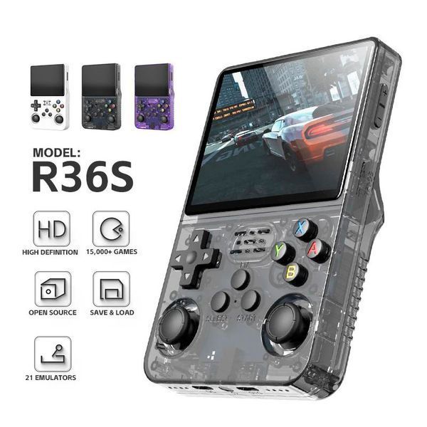 Ретро консоль Data Frog R36S Grey ігрова приставка | 10000+ ігор 24-17 фото