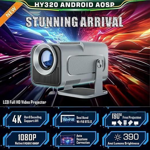 Проектор MagCubic HY320 Pro Grey | 4K | WiFi 6 | вбудовані динаміки 19-11 фото