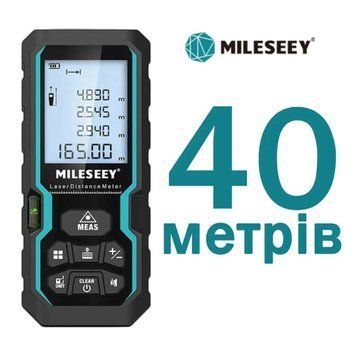 Лазерний далекомір Mileseey S6 40 м, лазерна рулетка 25-15 фото