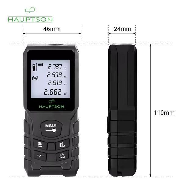 Лазерный дальномер HAUPTSON C6-70 LDM-B70m 70 м, лазерная рулетка 25-11 фото