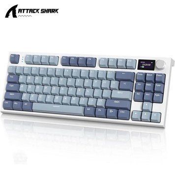 Беспроводная клавиатура ATTACK Shark K86 Blue | RGB подсветка | HotSwap 21-14 фото