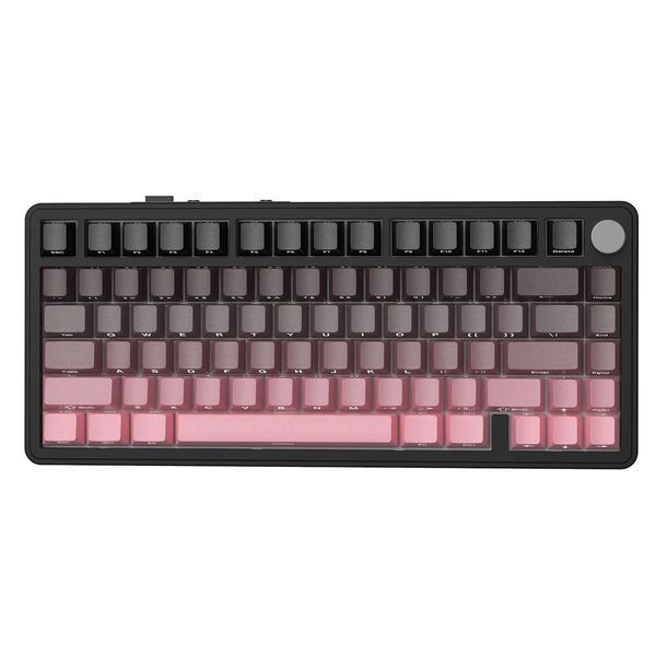ATTACK Shark X85 Pink бездротова клавіатура 75% | RGB підсвітка | бокове гравіювання 21-16 фото