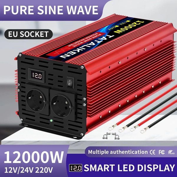 Перетворювач напруги TATALIKEN 12000w | 12V на 220V | ЧИСТИЙ СИНУС 15-21 фото