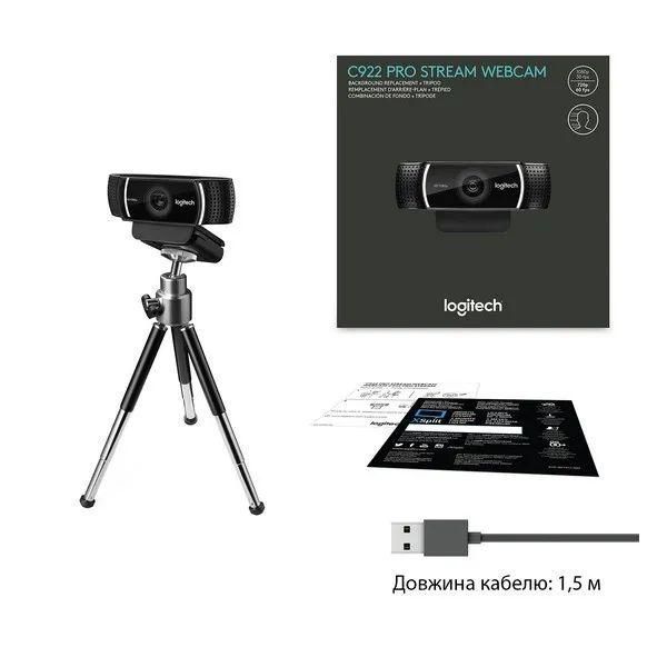 Вебкамера Logitech C922 Pro Stream + Тринога 7-14 фото