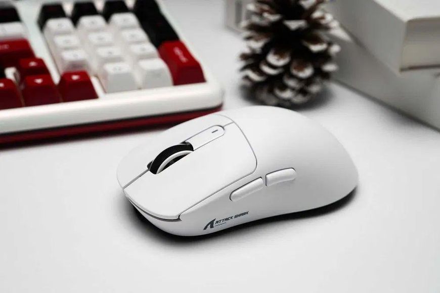 Бездротова мишка&nbsp;ATTACK SHARK X3 White | PAW3395 | 26000 DPI | 65 годин на одному заряді 22-19 фото