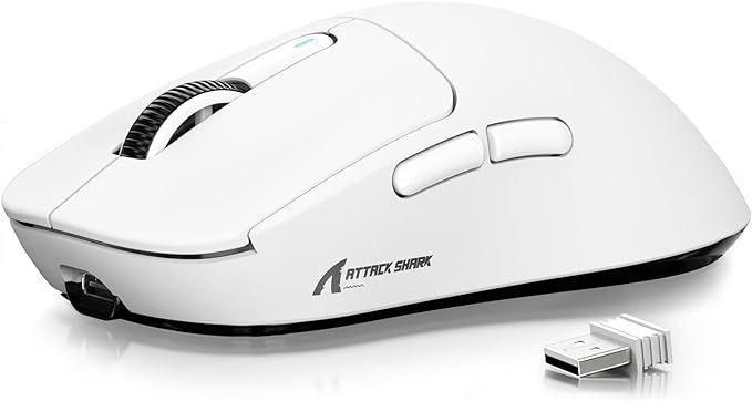 ATTACK SHARK X6 White + Зарядна станція RGB | PAW3395 | 65 годин на одному заряді 22-31 фото