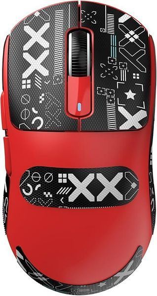 Беспроводная мышка ATTACK SHARK X6 Red + Зарядная станция RGB | PAW3395 | 65 часов на одном заряде 22-32 фото