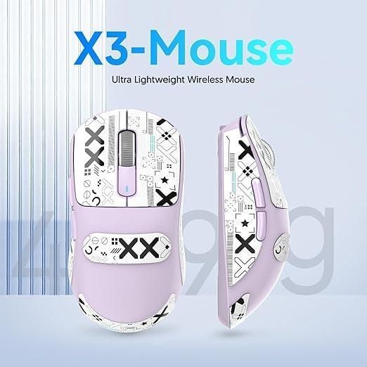 Бездротова мишка&nbsp;ATTACK SHARK X3 Purple | Сенсор PAW3395 | 65 годин акум 22-29 фото